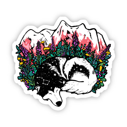 Sleeping Wolf Mountain Sticker